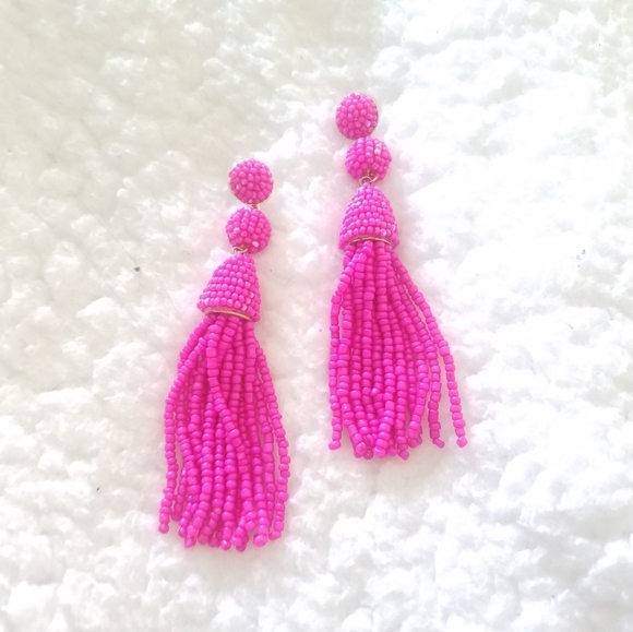 Claire's Jewelry - Claire's Hot pink beaded earrings